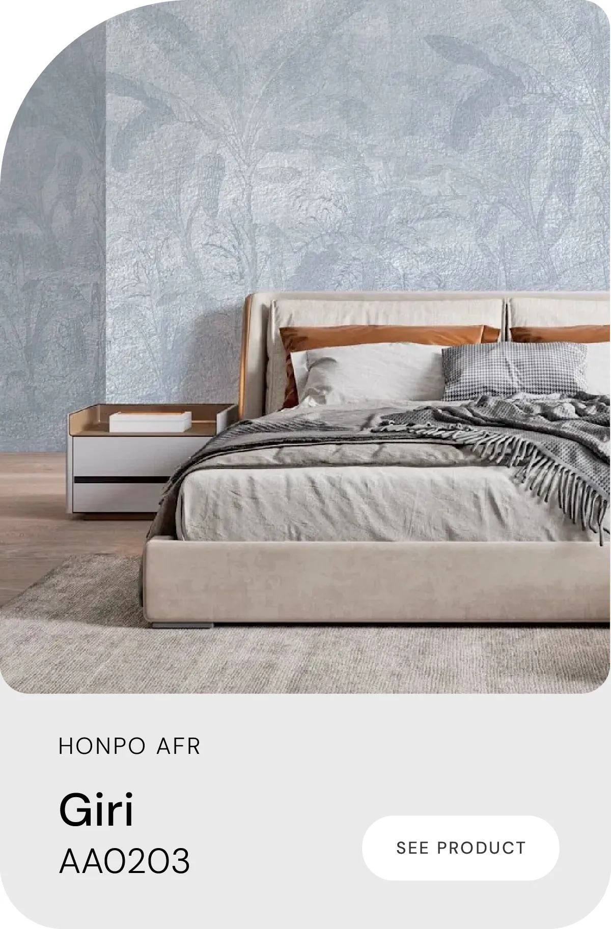 Giri Blue Monochromatic Tropical